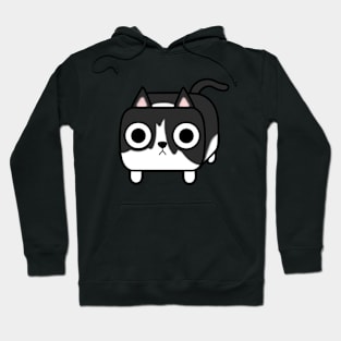 Tuxedo Cat Loaf - Black and White Kitty Hoodie